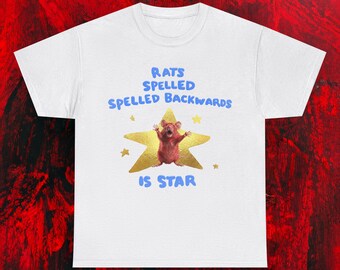 Rats Spelled Backwards Is Star Tee - Funny Rodent Meme Shirt for Rat Lover