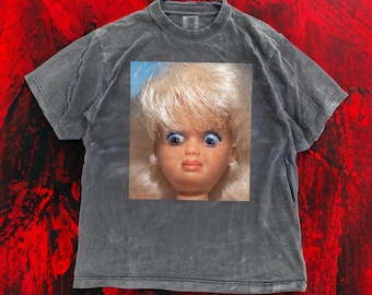 Funny Disgusted Doll Bed Rotting Social Battery Drained T Shirt For Alt Girlfriend