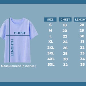 Basic Tee Size Chart