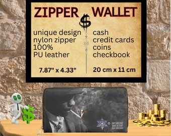 Brieftasche mit Reißverschluss Geldbörse Geldbeutel Portemonnaie Reißverschluss-Geldbörse Zipper Wallet Geldtasche Reißverschlussgeldbörse