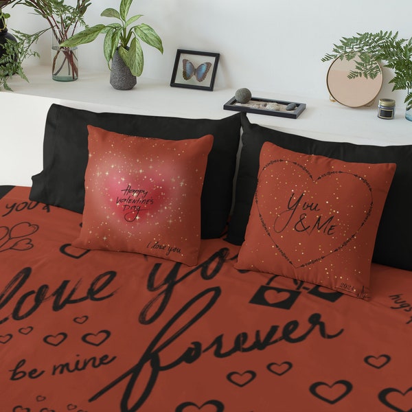 Valentinstag Kuschel Decke als Geschenk für Ihn perfektes Geschenk für Sie Liebes-Decke ich liebe dich von Herzen Geschenk Geschenkidee