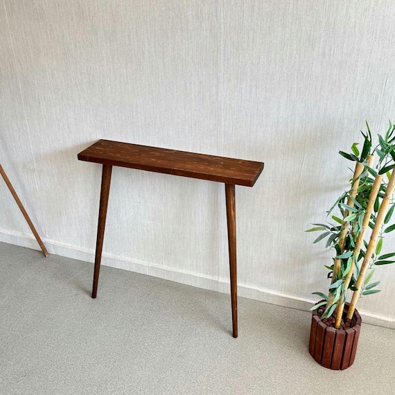 Solid Wood Narrow Console Table, Entryway Hallway Stand