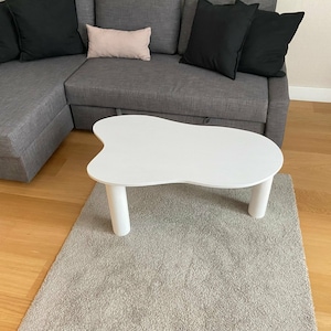 Cloud Coffee Table: Scandinavian Oval Wood Table
