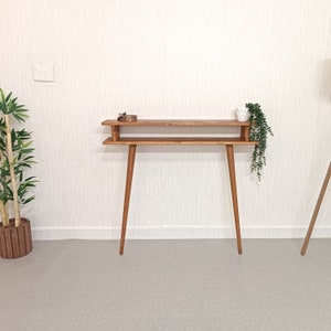 Console table,Slim entryway table with storage, Narrow console table with shelves, Console table for entryway, Entry Console, Hallway Stand
