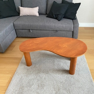 Kidney Coffee Table: Modern Wood Scandinavian Style
