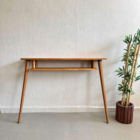 無垢材のスリムコンソールテーブル、玄関ホール用スタンド - Etsy 日本