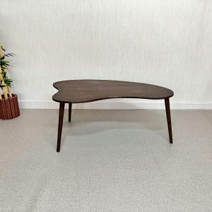 Cloud Coffee Table, Wooden Modern Style Coffee Table, Oval Coffee table, Wavy Coffee Table, Rustic Coffee Table, Walnut Coffee Table