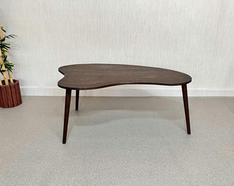 Cloud Coffee Table, Wooden Modern Style Coffee Table, Oval Coffee table, Wavy Coffee Table, Rustic Coffee Table, Walnut Coffee Table