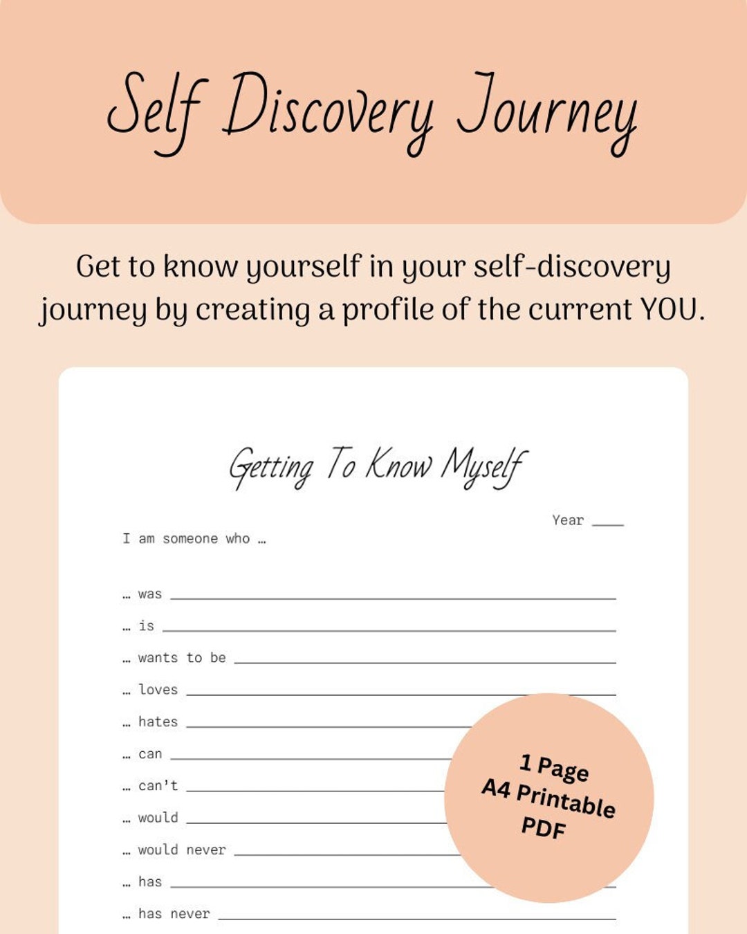 Self Discovery Journey Getting to Know Myself All About Me My Personal ...