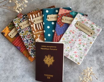 Fabric passport case - passport protector - gift for her - gift for him