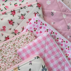 Estuche para lápices, cartera para lápiz labial, bolsa acolchada plana, bolsa con cremallera para cosméticos