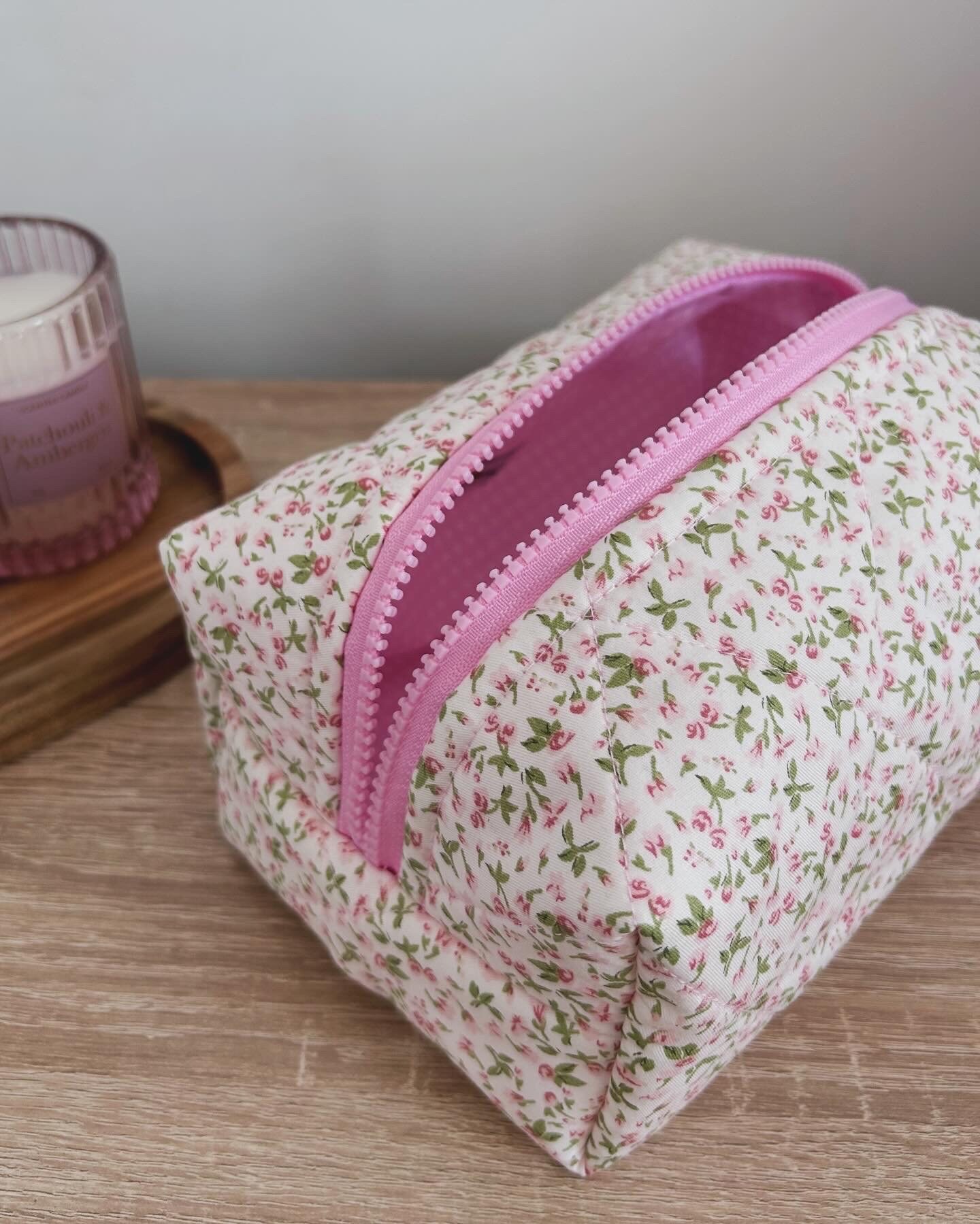 Pink - Handmade Multipurpose Segmented Make-up Brush Wrap Pouch/Case 11