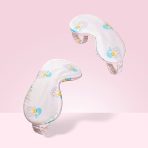 100% Silk Sleep Mask Mom&Kids Matching Patterns- Holiday Gift-Mulberry Silk Sleep Mask-Cartoon Silk Sleep Mask-Hand Painted Design