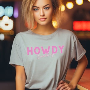 Howdy Cowboy Tee, Western T-shirt, Howdy, Cowgirl t-shirt, Rodeo, western wear, Howdy t-shirt