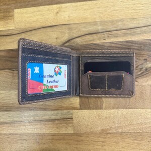 Mens Leather Wallet | Slim Leather Wallet | Bi-Fold Wallet | Leather Card Wallet | Brown Leather Wallet | Gift for Him | Groomsman Gift