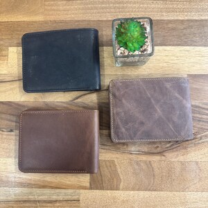 Mens Leather Wallet | Slim Leather Wallet | Bi-Fold Wallet | Leather Card Wallet | Brown Leather Wallet | Gift for Him | Groomsman Gift