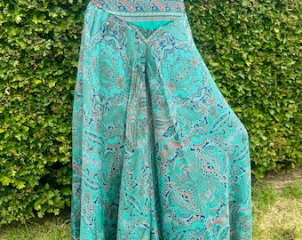 Silk Blend Palazzo Culottes: Wide Leg Trouser Skirt - UK 8-14