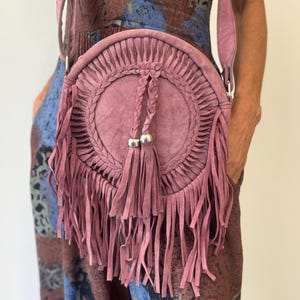 Suede Fringe Bag in Various Colours | Crossbody Bag | Western Style Suede Shoulder Bag for Women | Gift for Women | Gift for Her