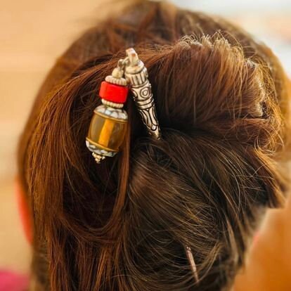 Qbodp Haarstäbchen Metall – 2 Stück, 17 Cm, Geometrisches Spinnenschädel-Design Für Dutt & Hochsteckfrisuren