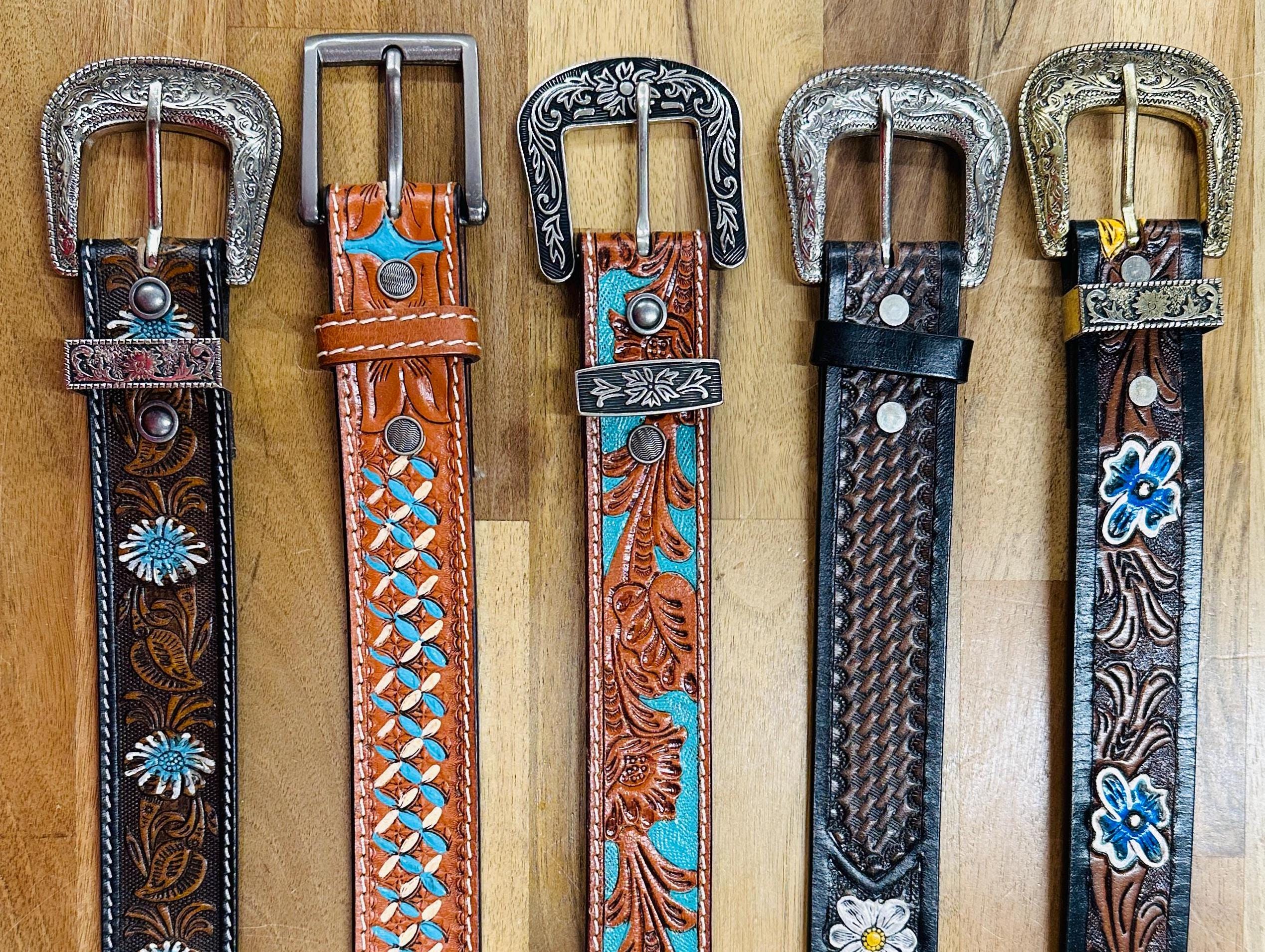 Handtooled Leather Belts | Western Leather Belt | Cowgirl