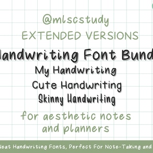 手書きフォントバンドル拡張 | キュートですっきりとした手書き | OTF TTF | Goodnotes | デジタル学生ノート・計画用フォント | Notability | iPad