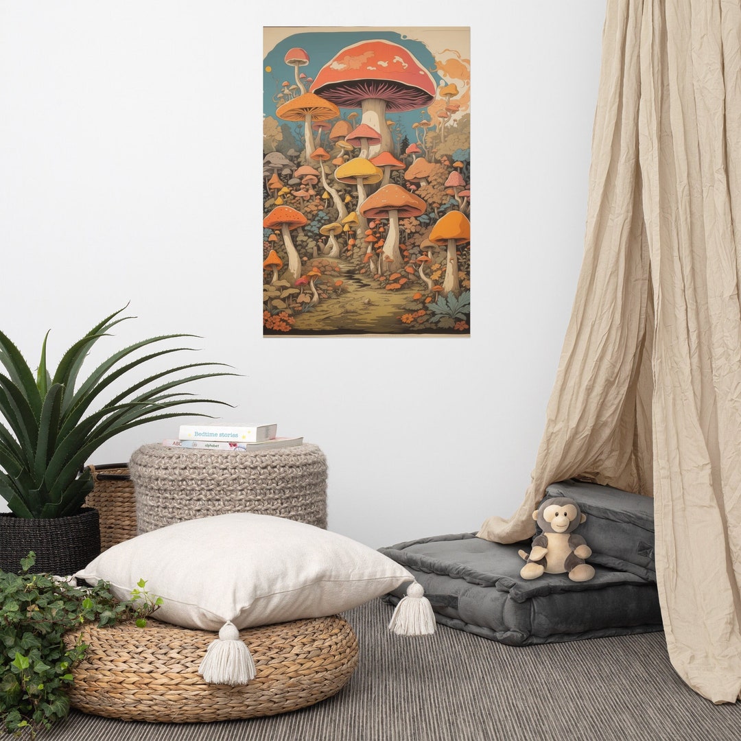 Best HD Pictures about  Vintage Mushroom Wall Decor  with No AI Images