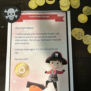 Carta del Pirata de los Dientes, Hada de los Dientes/Pirata Niño, Carta del Niño Hada de los Dientes
