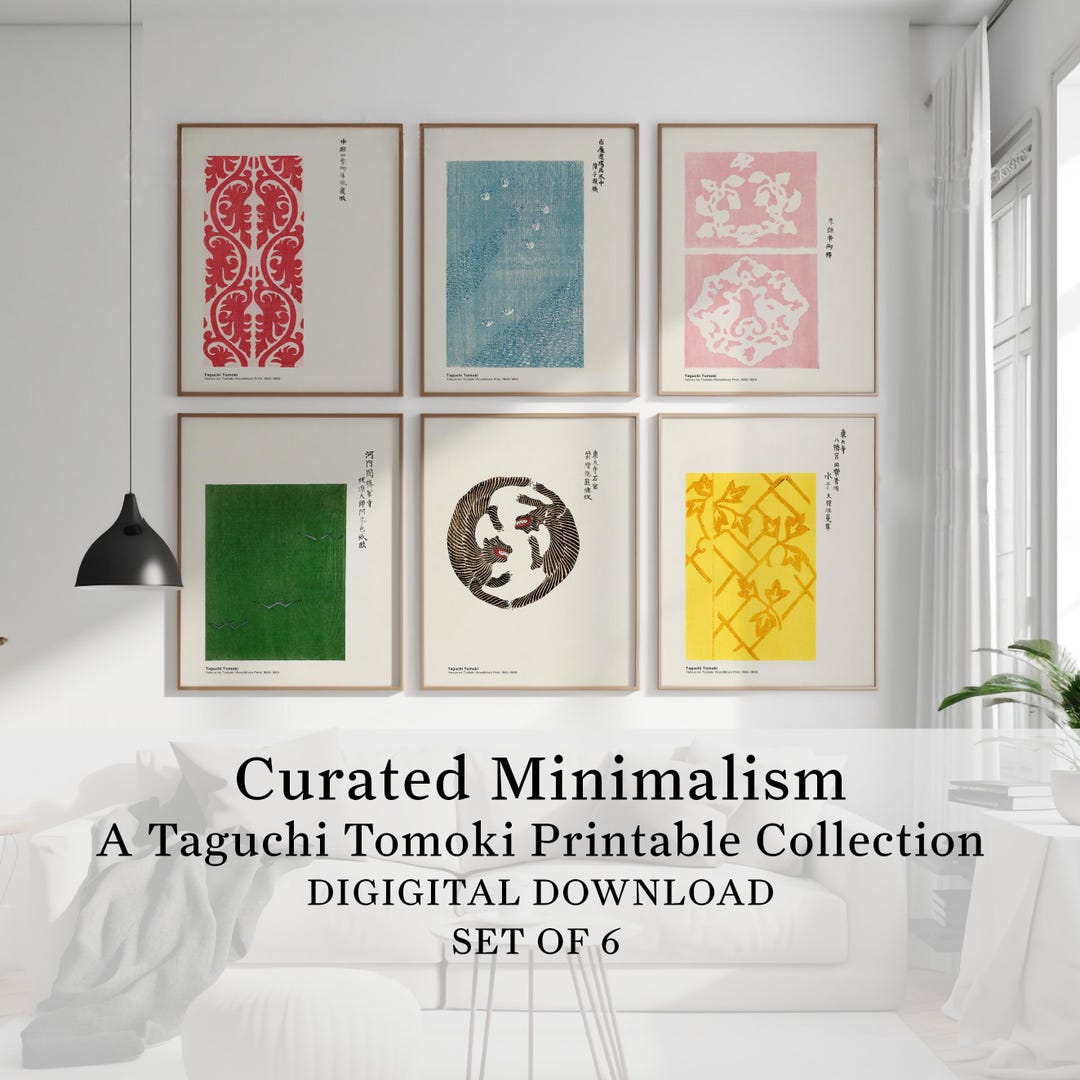 Taguchi Tomoki Minimalist Art Bundle – 6 Japanese Printable