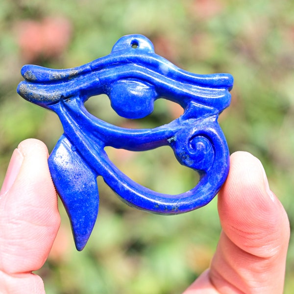 Natural Lapis Lazuli Eye Of Horus Lapis All Seeing Eye Lapis Eye OF Horus Egyptian Orgone Eye OF Horus Pendant