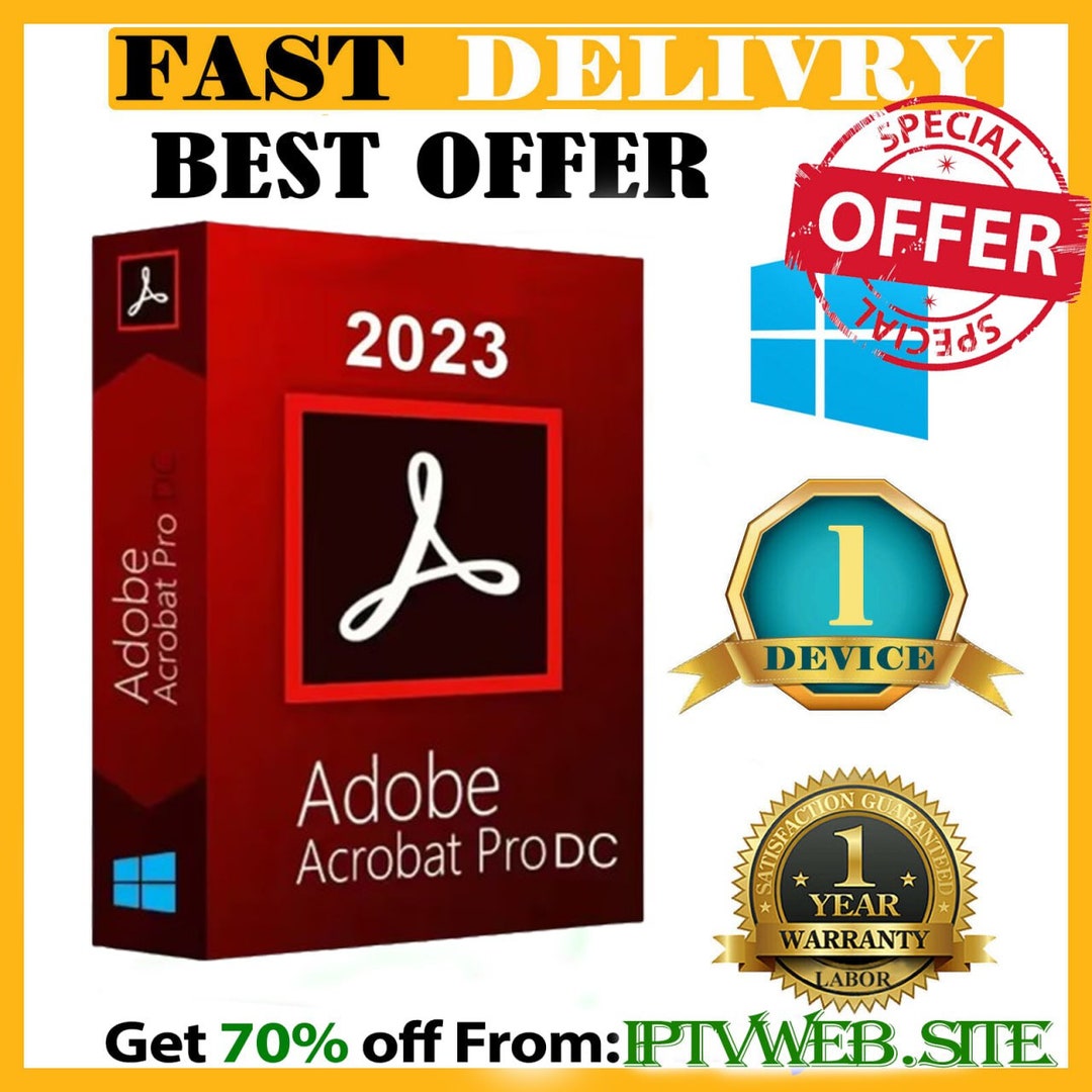 Adobe Acrobat Pro DC 2023 windows Lifetime Licence - Etsy