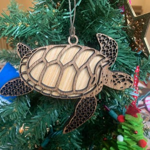 Meeresschildkröte Ornament | Rette die Meeresschildkröte | Küsten Weihnachtsschmuck | Flordia Ornamente | Kundenspezifische Weihnachtsverzierungen 2024