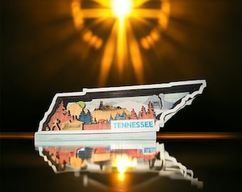 State of Tennessee | Tennessee Wall Decor | Knoxville TN | Nashville | Graceland | Memphis | Tennessee Mountains | Smoky Mountains
