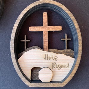 Lui è risorto Uovo / Pasqua Lui è risorto / Decorazioni per la casa di Pasqua / Articoli per cestini di Pasqua / Gesù della Resurrezione / Tumb vuoto di Pasqua / Idee regalo di Pasqua