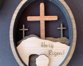 He Is Risen Egg | Easter He Is Risen | Easter Home Decor | Easter Basket Items | Resurection Jesus | Empty Tumb Easter | Easter Gift Ideas