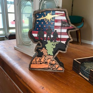 Female Combat Veteran | Female Military Gifts | Female Veteran Retirement Gifts | Military Decor | Army | Navy | Marines | Veterans | Custom