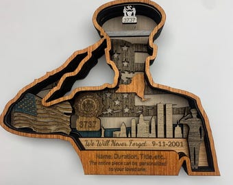 First Responders 9-11 | Police | NYPD | New York 9-11 Memorial Gifts | First Responders Gifts | Custom Police Gifts | Twin Towers | Unique