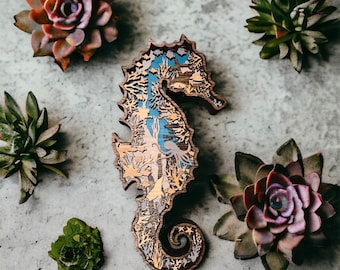 Seahorse Multi-layered, Seahorse Gift, Ocean Wood Decor, Beach Wood Art, Home Decor, Ocean Art, Wall Art | Marine Life | Salt Life| Handmade