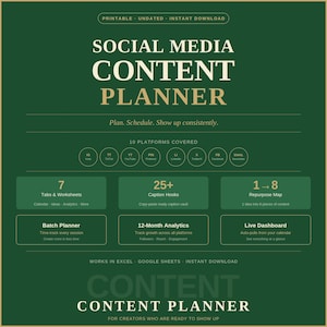 Google-spreadsheetsjabloon voor contentplanner | Socialmedia-agenda | Batchplanner | Tools voor het maken van content | Direct downloaden | Excel-compatibel