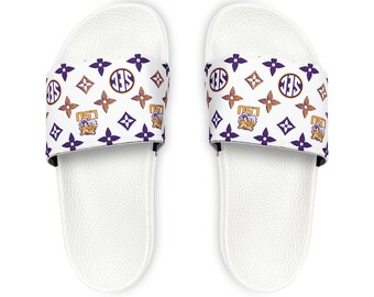 Youth Boujee LSU Tigers Slide Sandals