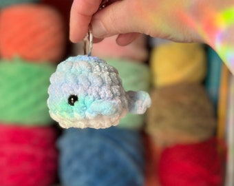 Crochet Whale Keychain Amigurumi Plush Toy