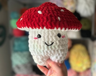 かぎ針編みのキノコポップフィジェットアミグルミぬいぐるみ