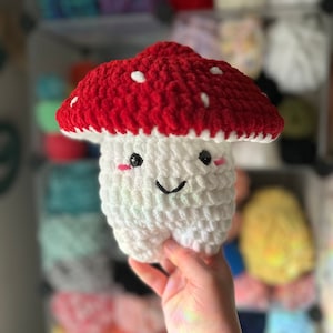 Crochet Mushroom Pop Fidget Amigurumi Plush Toy