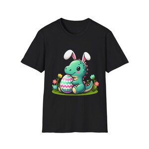 Brontozaur Uszy Królika Jajko Wielkanoc Dzień Dinozaur Dino Uroczy Dinozaur Wielkanoc T-shirt, Wiosenny Prezent, Dzieci Dorośli, Króliczek Dinozaur, Święta