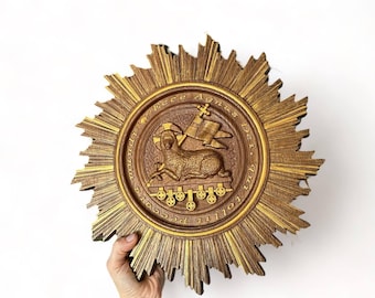 Agnus Dei Wooden Icon – Lamb of God & Good Shepherd Christian Wall Art, Scripture Wall Art, Handmade Religious Easter Decor