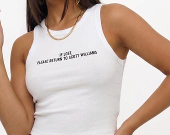 If Lost Please Return to Custom Tank Top Custom Summer Top Personalized Bridal Party Shirt Bachelorette gift 4 Hers Gift Bach Party Gifts