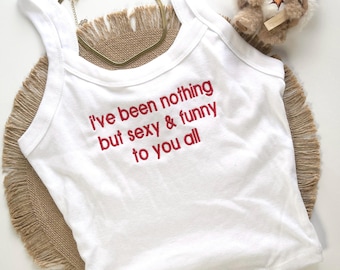 Custom Embroidered Cherry Tank Spaghetti Strap Tank Top Personalized Women Cropped Ribbed Tank Top Custom Bride Bridal Party Custom Y2K Top