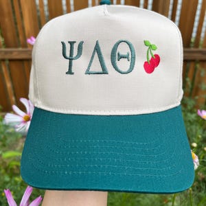 Greek Letter Hat Sorority Embroidered Customizable Sorority Trucker Hat Bid Day Bag Gift Sorority Basket Gift Sorority Merch College Merch