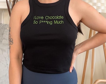 Canotta Racerback personalizzata, Canotta Racerback a coste personalizzata da donna, Canotta personalizzata Pilates Girl, Canotta Y2K personalizzata con ricamo, Canotta ricamata personalizzata