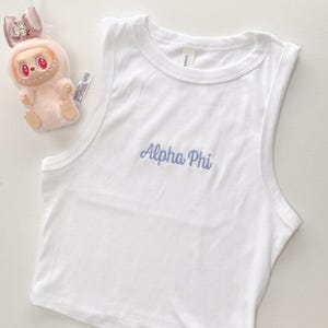 Custom Sorority Tank Top Sorority Merch Sorority Apparel Custom Sorority Tank Initiation Bid Day Big Little Shirt Gift Sorority Sister Gift