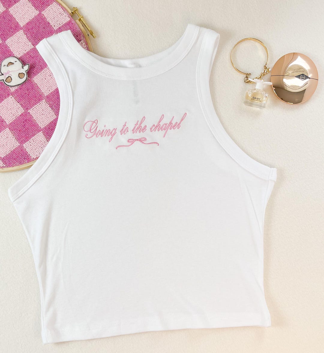 Personalized Besties AOP Women's Racerback Tank Top - Gift Idea For Friends/Besties - Best Friends main image 0